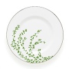 An instant classic from Kate Spade, the Gardner Street Green dinnerware collection is the definition of contemporary elegance. Green stems of foliage flourish on fine white bone china, creating a stylized two-tone floral motif to freshen up your table. Platinum edges add a touch of luxurious shine. Dishwasher safe.