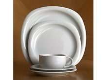 Rosenthal products are designed by artists devoted to creating unique designs that embody the aesthetics of today but will endure for infinite tomorrows. Simple yet sophisticated shapes give this elegant white china a contemporary look. Designed for compatibility, this pattern coordinates with Suomi Rangoon.