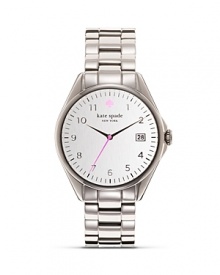 Make this silver-plated stunner from kate spade new york a go-to to add practicality to your portfolio. This watch boasts a polished look, so wear it to finish crisp, tailored styles.