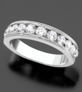 A timeless ring, a symbol of love. In 14k white gold with round-cut diamond (1 ct. t.w.).