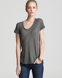 Swap his for your own rag & bone/JEAN tee--designed with raw hems and a high/low hem for the perfect lived in, love worn look.