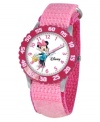 Help your kids stay on time with this fun Time Teacher watch from Disney. Featuring iconic character Minnie Mouse, the hour and minute hands are clearly labeled for easy reading.