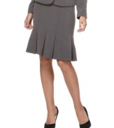 Box pleats add a sassy finish to update AGB's work-friendly pencil skirt, a wardrobe essential at a great price.