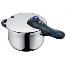 WMF Pressure Cookers offer top of the line convenience, quality and safety. The ease of using and cleaning the pressure cooker will make this a valuable cooking utensil all year round. Cooking times are reduced by as much as 70%. Nutrients are preserved and flavors are accentuated when using a pressure cooker. WMF's exclusive snap-off handle for easy cleaning makes this a best selling item and essential item for every kitchen.