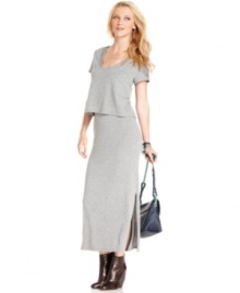 With T-shirt styling, this RACHEL Rachel Roy maxi dress is the epitome of effortless chic -- pair it with booties to keep the downtown edge!