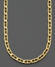 Truly timeless style. Marine link necklace in 14k gold. Approximate length: 20 inches.