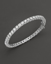 Diamond tennis bracelet in a four-prong white gold setting.