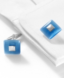 With these cufflinks from Kenneth Cole Reaction you'll have polished style that's set in stone.