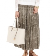 Go boho-chic with this breezy MICHAEL Michael Kors tiered maxi skirt -- perfectly paired with the season's embellished flats!