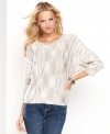 A unique knit brings new life to a slouchy-chic silhouette from INC. Metallic adds a touch of appealing shine!