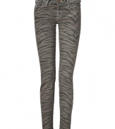 Take a wild stance on this seasons penchant for printed pants with Current/Elliotts ultra cool zebra print jeans - Classic five-pocket style, zip fly, button closure, belt loops - Form-fitting - Pair with chunky knits and flats, or dress up with feminine tops and statement heels