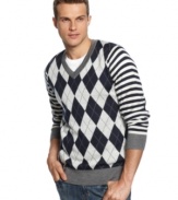 Call on this classic patterned sweater from X-Ray when you need a cool combination.