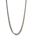 Delicate yet dynamic. Consisting of ultra-fine chains, Kenneth Cole New York's long necklace makes a striking statement. Set in a chic combination of gold tone, brass tone and hematite mixed metal. Approximate length: 34 inches + 3-inch extender.