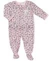 Sweet style. Dress her in this one piece, with a funny frog print or cute kitty applique, and let her sleep in snuggly comfort.