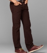 Strike a new cord in your wardrobe with these updated straight-fit corduroy pants from Tommy Hilfiger.