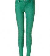 With their bright green hue and extra slim silhouette, Marc by Marc Jacobs skinny jeans lend an edgy kick to every outfit - Classic five-pocket style, button closure, zip fly, belt loops - Extra form-fitting - Wear with an oversized knit and ankle boots or flats