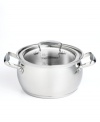 Cure what ails you with a serving of fresh, sumptuous soup. This pot's beautiful bell-shaped body, made of durable stainless steel, enhances heat and moisture circulation for extraordinary results. Limited lifetime warranty.