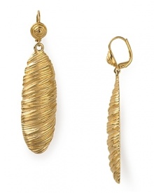 Statement earrings are a strong trend this season. This gold-tone pair from T Tahari captures the look with a bold, abstract design.