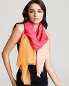 Carry the colorblock trend over to your accessories with this beautiful wool scarf from Echo.