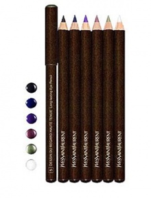 Long-lasting eye pencil with multi-purpose lead and a subtle, but firm texture allows various applications and makeup results: eyeliner, kohl or eye shadow. Its high pigment content ensures a long-lasting intense finish. Includes a cosmetic sharpener. Imported. 