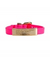 Inject an edge of attitude into your look with Marc by Marc Jacobs bright pink leather ID bracelet - Buckled leather band and gold-toned brass logo engraved ID plate - Wear alone, or stacked up high with colorful bangles