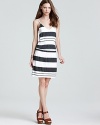 Printed with graphic stripes, this James Perse dress will have you looking effortlessly cool all summer long.