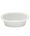 This pristine white serveware features gently scalloped rims and raised patterns of cascading vines. Perfect for casual dining or formal entertaining, this charming oval baker is sure to enhance mealtime at your home. Can go from freezer to oven! From Lenox's dinnerware and dishes collection. Qualifies for Rebate