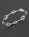 From the Silver collection, sterling silver bangle with clear quartz stations. Designed by Ippolita.