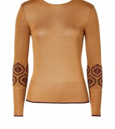 Both daring and demure, Sophie Theallets backless knit top lends an exquisitely polished finish to your look - Rounded neckline, long sleeves, deep V-back, fine ribbed trim - Fitted - Wear with tailored separates and streamlined leather accessories