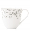 Gleaming leaves rain down on this white bone china mug, topped off with a platinum rim. From Lenox Lifestyle dinnerware, these dishes are playfully modern and naturally chic, and have an enchanting look that's fresh and perfect for every occasion. Qualifies for Rebate