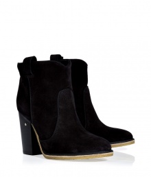 Add a punch of Parisian cool into your everyday favorite footwear collection with Laurence Dacades suede ankle boots, detailed with grosgrain trim and a natural crepe sole for a chic, casual finish - Rounded toe, covered leather heel, grosgrain welt - Pair with super slim skinnies and chunky knits for effortless days