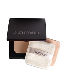 Laura Mercier Foundation Powder can be applied dry with a puff to reduce shine or as a touch-up over a liquid foundation or Tinted Moisturizer. Apply it wet with the enclosed sponge & it will offer more coverage than a liquid foundation for a true soft focus appearance. Compact contains sponge and puff. Offers the most coverage out of all Laura Mercier's foundations.