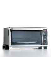 This stylish toaster oven is a versatile countertop cook that lets you bake, broil, toast, keep food warm and, most importantly, relish the cooking experience with user-friendly controls that make every task easier. One-year warranty. Model DO400-RW.