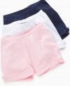 Summer style fun! Upside-down, right-side-up or on-the-go, with these tumble shorts from So Jenni, she can wear skirts and dresses worry-free.