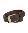 Cinch your look in style with this textured leather belt from Maison Martin Margiela - Textured brown leather with a matte silver buckle - Pair with jeans, trousers, chinos, and corduroys