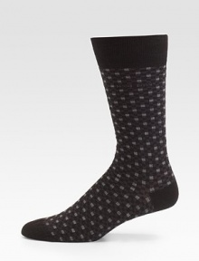 A classic check print with logo embroidery adorns these comfortable, stretch cotton socks.Mid-calf height52% cotton/30% modal/16% polyamide/2% elastaneMachine washMade in Italy