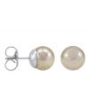 A timeless classic. Majorica's organic man-made nuage pearl studs (10 mm) win every time. Earrings set in sterling silver.