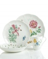 Spring is perpetually in season with whimsical Butterfly Meadow dinnerware. The dishes of this set feature colorful blooms and butterflies that mingle on beautifully scalloped, white porcelain for a sweet, breezy scene that's made to mix and match with all your place settings. Qualifies for Rebate