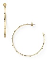 Strong but simple. This pair of gold-plated hoop earrings from MICHAEL Michael Kors are the perfect earrings for everyday - wear them as as shapely showpiece.