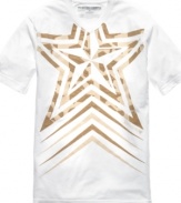 Watch yourself. This Sean John tee gets a big, bold graphic for statement make (never safe) style.