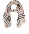 Perfect for taking from day into night, Burberry Londons wool-silk scarf is a chic and versatile way to wear the brands covetable check - Frayed ends - Wrap around elegant looks both indoors and out