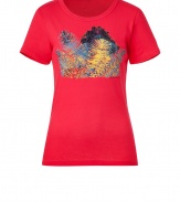 Liven up your casual looks with Marc by Marc Jacobs bright red pine printed tee - Round neckline, short sleeves - Fitted - Wear with jeans, flats, and a cashmere cardigan