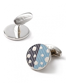 Paul Smith Dot and Stripe Enamel Cufflinks