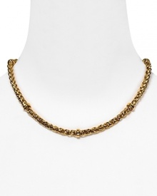 This braided stationed necklace from Lauren By Ralph Lauren is elegant alone or layered with longer styles.