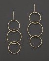 Interlocking 14K. yellow gold hoops evoke bohemian elegance. By Lana.