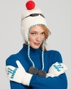 Celebrate winter in style. Knit mittens with intarsia Let It Snow on each hand.