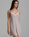 This pretty chemise with satin detail brings a touch of elegance to the boudoir.