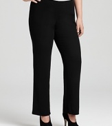 Clean lines and a straight leg silhouette create wear-anywhere style on these classic Eileen Fisher pants.