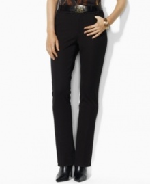 Lauren by Ralph Lauren's petite pant channels sophisticated elegance in a classic silhouette with a hint of stretch and a sleek straight leg. (Clearance)