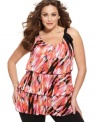 Snag a top tier look with Style&co.'s sleeveless plus size top, highlighted by a bold print-- it's an Everyday Value!